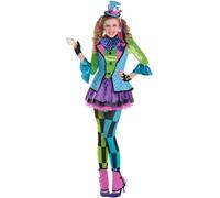 Sassy Mad Hatter Costume, Dress with Attached