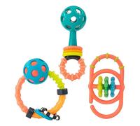 Sassy My First Rattles Newborn Gift Set with 3 Soft and Flexible Rattles, Ages 0+ Months