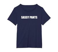Sassy Pants T-Shirt, Women's Plus, Navy, 1X