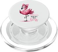 Sassy Pink Flamingo Whatever You Do Do It Like A Boss PopSockets PopGrip for MagSafe