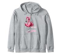 Sassy Pink Flamingo Whatever You Do Do It Like A Boss Zip Hoodie