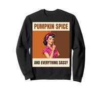 Sassy Pumpkin Spice Pin Up Girl Retro Fall Sweatshirt
