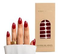 Sassy Saints | Rouge Luxe | Gel Nail Wraps | Easy to Apply & Remove | Non-Toxic, Hema & TPO Free | No UV Lamp Needed | Dark red