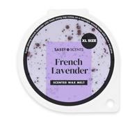 Sassy Scents French Lavender Wax Melts | Up to 108 Hours Burn Time | Low-Paraffin Soy-Mineral Blend | Vegan-Friendly | Cruelty-Free | Reduced Soot | Strong Scent Throw | Handmade in the UK | 70g XL
