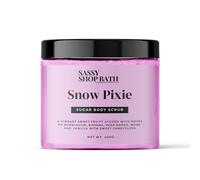 Sassy Scents Snow Pixie Sugar Body Scrub | Inspired by L.ush S.now F.airy | Exfoliating + Deeply Hydrating | Smooth Soft Skin | Vegan-Friendly | Cruelty-Free | Handmade in the UK | 400g