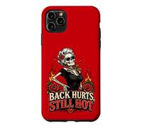 Sassy Skeleton Roses Back Pain Aging Humor Hot Flash Case for iPhone 11 Pro Max