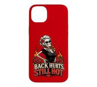 Sassy Skeleton Roses Back Pain Aging Humor Hot Flash Case for iPhone 14 Plus