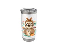 Sassy Sloth Boba Milk Tea Sloths Stainless Steel Insulated Tumbler