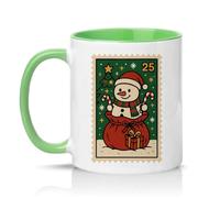 Sassy Souls 25 11oz Ceramic Novelty Mug Advent Calendar Countdown Christmas Tea Coffee Cup Gift Green
