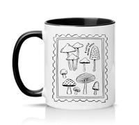 Sassy Souls A Little Autumn Magic 11oz Ceramic Novelty Mug Cottagecore Mushroom Nature Tea Coffee Cup Gift Black
