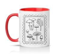 Sassy Souls A Little Autumn Magic 11oz Ceramic Novelty Mug Cottagecore Mushroom Nature Tea Coffee Cup Gift Red