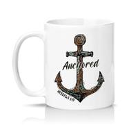 Sassy Souls Anchored Hebrews 6:19 11oz Ceramic Novelty Mug Bible Verse Christian Tea Coffee Cup Gift White
