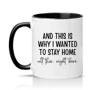 Sassy Souls and This is Why I Wanted to Stay Home All This Right Here 11oz Ceramic Novelty Mug Introvert Social Tea Coffee Cup Gift Black