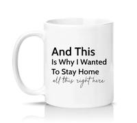Sassy Souls and This is Why I Wanted to Stay Home All This Right here 11oz Ceramic Novelty Mug Office Humour Tea Coffee Cup White