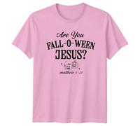 Sassy Souls are You Fall-O-Ween Jesus Matthew 4 19 Halloween Christian Graphic Tee Mens Womens Unisex T-Shirt XL Light Pink