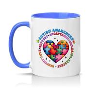 Sassy Souls Awareness Support Acceptance Inclusion Respect Love 11oz Ceramic Novelty Mug Tea Coffee Cup Blue