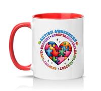 Sassy Souls Awareness Support Acceptance Inclusion Respect Love 11oz Ceramic Novelty Mug Tea Coffee Cup Red