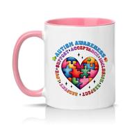 Sassy Souls Awareness Support Acceptance Inclusion Respect Love 11oz Ceramic Novelty Mug Tea Coffee Cup Pink