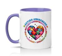 Sassy Souls Awareness Support Acceptance Inclusion Respect Love 11oz Ceramic Novelty Mug Tea Coffee Cup Light Purple