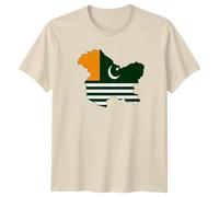 Sassy Souls Azad Kashmir Flag Map T-Shirt Jammu Kashmir Pride Heritage Day for Him and Her L