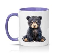 Sassy Souls Baby Bear 11oz Ceramic Novelty Mug Animal Lovers Tea Coffee Cup Gift Light Purple
