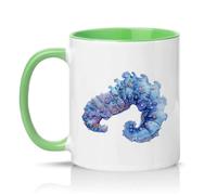 Sassy Souls Blue Sea Cucumber 11oz Ceramic Novelty Mug Marine Life Tea Coffee Cup Green