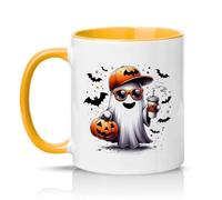 Sassy Souls Boo I Need My Coffee 11oz Ceramic Novelty Mug Pumpkin Spice Coffee Lovers Tea Coffee Cup Golden Yellow