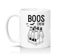 Sassy Souls Boos Crew 11oz Ceramic Novelty Mug Halloween Spooky Ghost Beer Pun Tea Coffee Cup Gift White