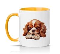 Sassy Souls Cavalier King Charles Spaniel 11oz Ceramic Novelty Mug Dog Lovers Pet Owners Tea Coffee Cup Gift Golden Yellow