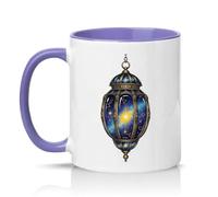 Sassy Souls Celestial Lantern Galaxy Constellation Art 11oz Ceramic Novelty Mug Astrology Decor Tea Coffee Cup Gift Light Purple