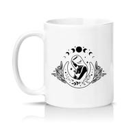 Sassy Souls Celestial Moon Goddess Womens 11oz Ceramic Novelty Mug Moon Phases Witchy Boho Tea Coffee Cup Gift White