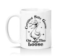Sassy Souls Certified Silly Goose On The Loose 11oz Ceramic Novelty Mug Silly Goose Animal Humour Tea Coffee Cup Gift White