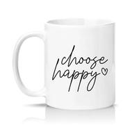 Sassy Souls Choose Happy 11oz Ceramic Novelty Mug Positivity Inspirational Tea Coffee Cup Gift White