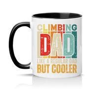 Sassy Souls Climbing Dad Like A Regular Dad But Cooler Mens 11oz Ceramic Novelty Mug Rock Climbing Fathers Day Tea Coffee Cup Gift Black
