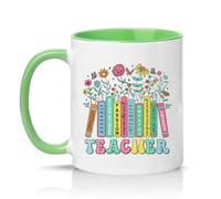 Sassy Souls Compassion Advocacy Problem Solver Passion Commitment Integrity Empathy Listener Support Teacher 11oz Ceramic Novelty Mug Tea Coffee Cup Green