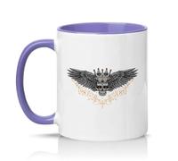 Sassy Souls Crowned Skull with Wings 11oz Ceramic Novelty Mug Gothic Fantasy Tea Coffee Cup Gift Light Purple