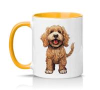 Sassy Souls Cute Cockapoo Goldendoodle 11oz Ceramic Novelty Mug Dog Lovers Tea Coffee Cup Gift Golden Yellow