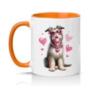 Sassy Souls Cute Dog Blowing Pink Bubblegum Heart Sunglasses Womens 11oz Ceramic Novelty Mug Pet Lovers Puppy Art Tea Coffee Cup Birthday Gift Orange