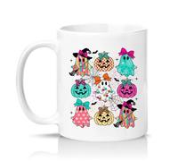 Sassy Souls Cute Ghosts and Pumpkins 11oz Ceramic Novelty Mug Halloween Tea Coffee Cup White