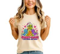 Sassy Souls Cute Granny Saurus Womens T-Shirt Cartoon Funny Nan Gift | Cute cartoon granny dinosaur with baby dinos, Hearts and flowers, Suited to nans and family occasions, Graphic tee