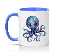 Sassy Souls Cute Octopus 11oz Ceramic Novelty Mug Sea Life Animal Lovers Tea Coffee Cup Gift Blue