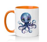 Sassy Souls Cute Octopus 11oz Ceramic Novelty Mug Sea Life Animal Lovers Tea Coffee Cup Gift Orange