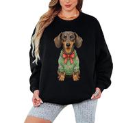 Sassy Souls Dachshund Dog Lollipop Sweater Animals Womens Sweatshirt Gift For Her Dog Owner Pullover Jumper S Black