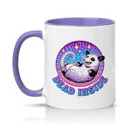 Sassy Souls Dead Inside 11oz Ceramic Novelty Mug Opossum Meme Animal Humour Tea Coffee Cup Gift Light Purple