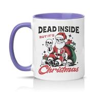 Sassy Souls Dead Inside But Its Christmas 11oz Ceramic Novelty Mug Dead Inside Sarcasm Christmas Humour Tea Coffee Cup Gift Light Purple