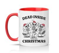 Sassy Souls Dead Inside But Its Christmas 11oz Ceramic Novelty Mug Dead Inside Xmas Humour Tea Coffee Cup Gift Red