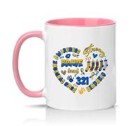 Sassy Souls Down Syndrome Awareness Strong Brave Loved 321 Kindness 11oz Ceramic Novelty Mug World Down Syndrome Day Awareness Tea Coffee Cup Gift Pink