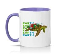 Sassy Souls Earth 11oz Ceramic Novelty Mug Ocean Pollution Conservation Environmental Awareness Tea Coffee Cup Light Purple