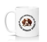 Sassy Souls Easily Distracted By Welsh Springer Spaniel 11oz Ceramic Novelty Mug Dog Lovers Tea Coffee Cup White