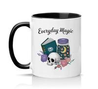 Sassy Souls Everyday Magic 11oz Ceramic Novelty Mug Witchy Book Lover Mystical Aesthetic Tea Coffee Cup Gift Black
